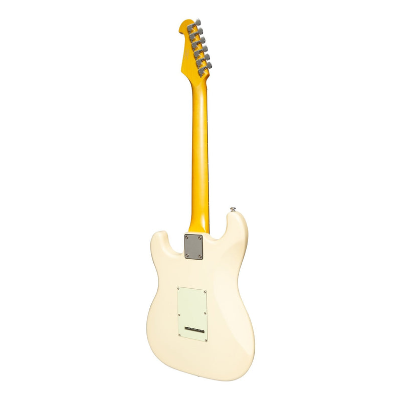 -J&D Luthiers Traditional ST-Style Electric Guitar (Vintage White)-Living Music