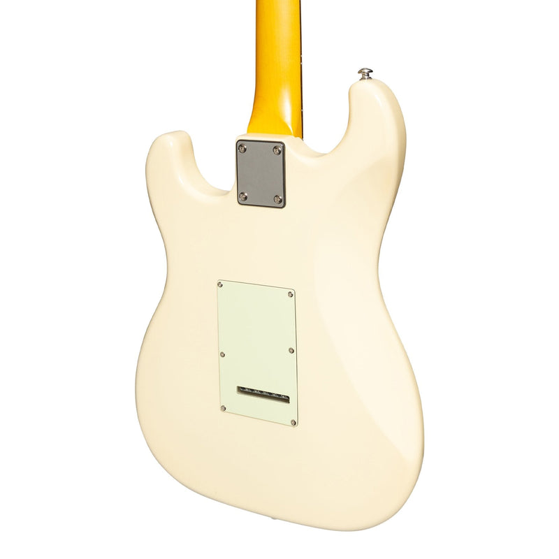 -J&D Luthiers Traditional ST-Style Electric Guitar (Vintage White)-Living Music