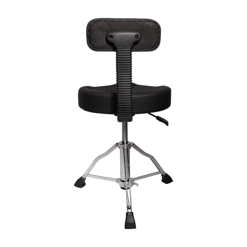 -Kahzan Premium Drum Throne w/Backplate (Chrome)-Living Music