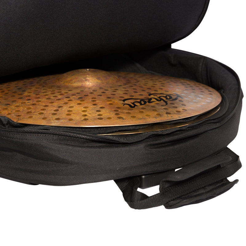 KZ-CBAG5-BLK-Kahzan Deluxe Cymbal Trolley Bag (Black)-Living Music