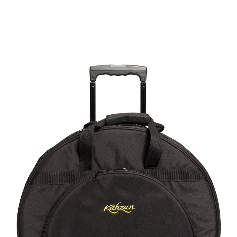 KZ-CBAG5-BLK-Kahzan Deluxe Cymbal Trolley Bag (Black)-Living Music