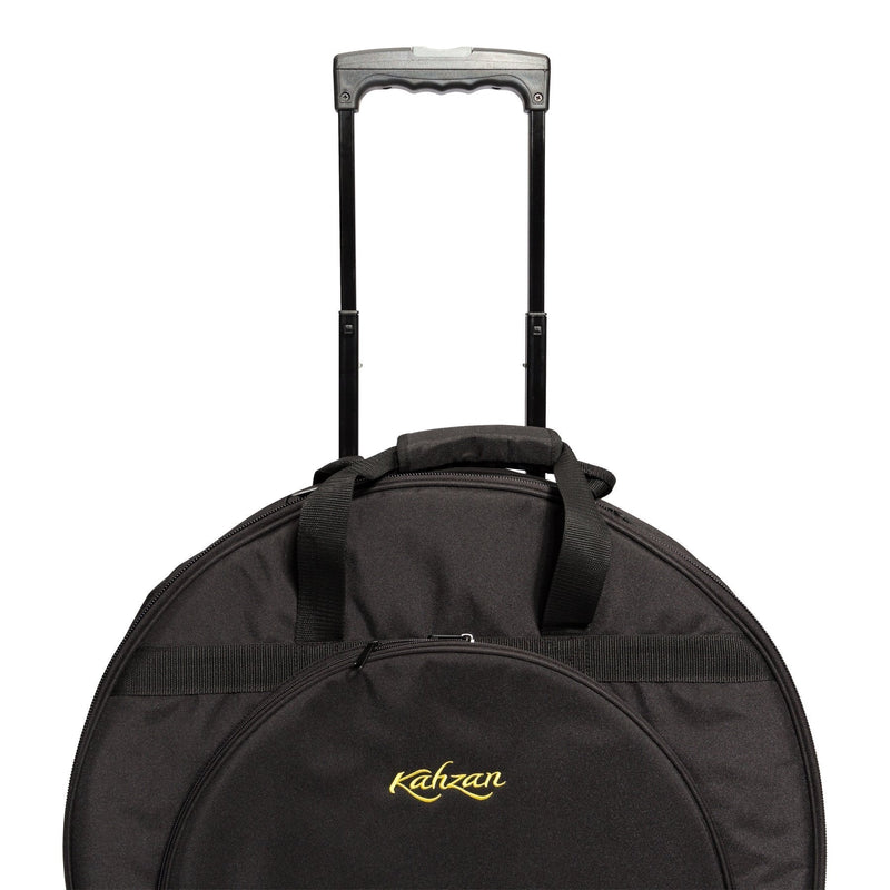 KZ-CBAG5-BLK-Kahzan Deluxe Cymbal Trolley Bag (Black)-Living Music