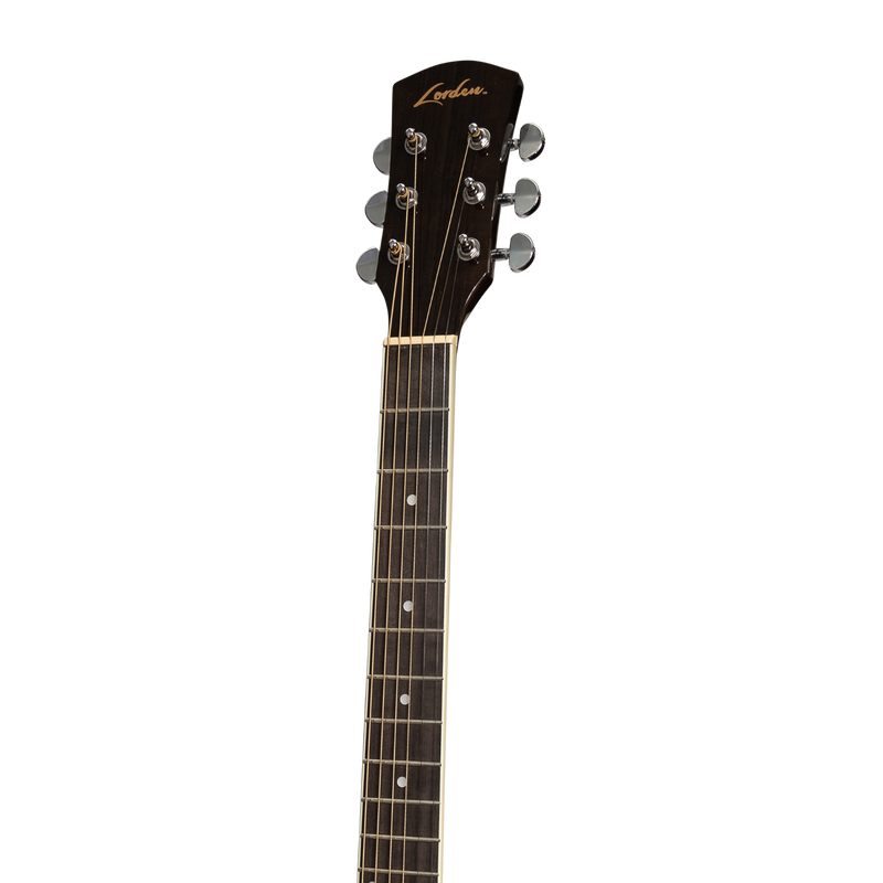 LD-10-BLK-Lorden Acoustic Dreadnought Guitar (Black)-Living Music