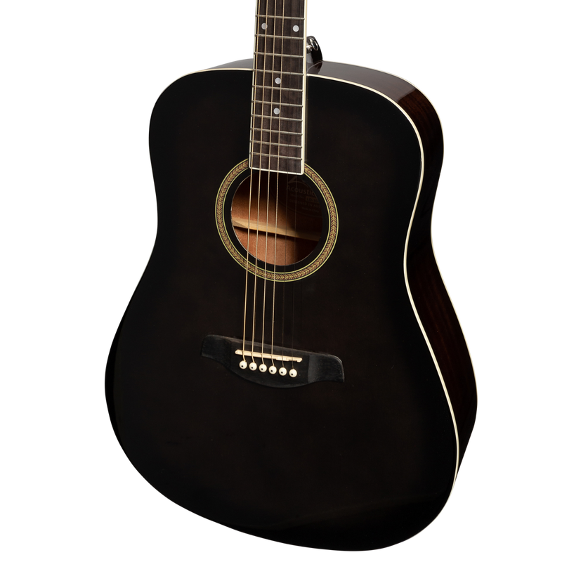 -Lorden Acoustic Dreadnought Guitar Pack (Black)-Living Music