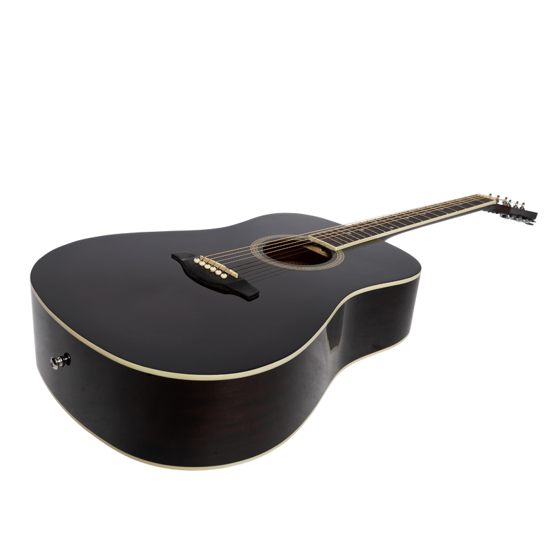 -Lorden Acoustic Dreadnought Guitar Pack (Black)-Living Music
