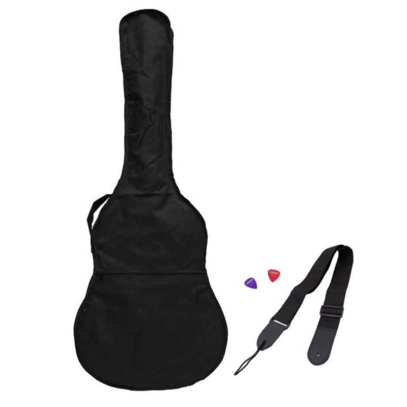 LDP-10-BLK-Lorden Acoustic Dreadnought Guitar Pack (Black)-Living Music