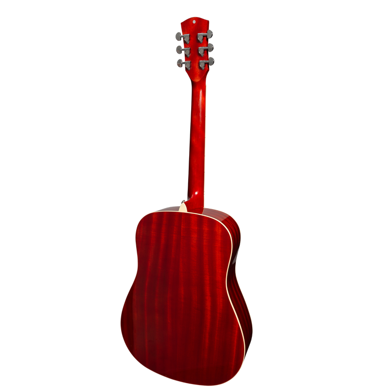 -Lorden Acoustic Dreadnought Guitar Pack (Wine Red)-Living Music