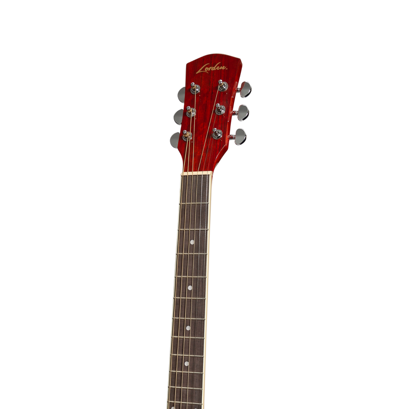 -Lorden Acoustic Dreadnought Guitar Pack (Wine Red)-Living Music