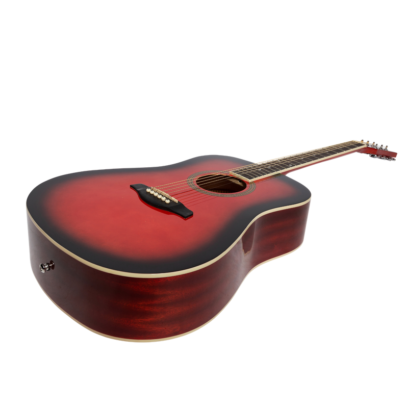 LDP-10-TWR-Lorden Acoustic Dreadnought Guitar Pack (Wine Red)-Living Music