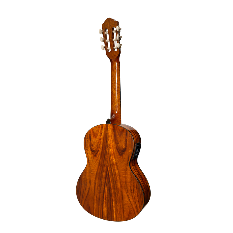 -Martinez '51 Series' 3/4 Size Electric Classical Guitar with Tuner Teakwood (Gloss)-Living Music