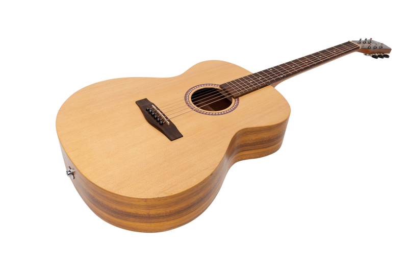 -Martinez Left Handed Acoustic-Electric Small Body Guitar (Spruce/Koa)-Living Music