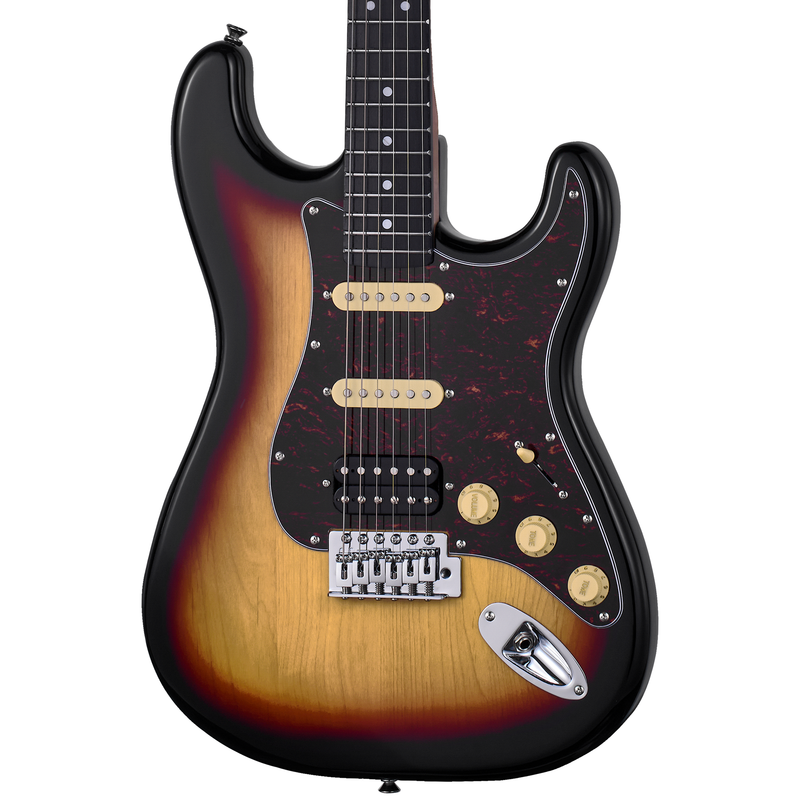 -MOOER MSC10 ST-STYLE ELECTRIC GUITAR (TOBACCO SUNBURST)-Living Music