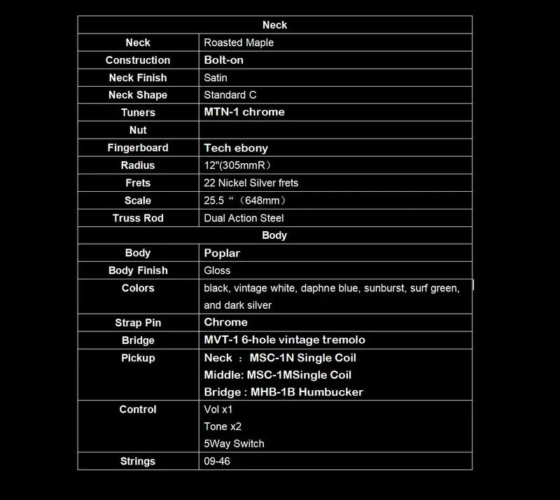 -MOOER MSC10 ST-STYLE ELECTRIC GUITAR (TOBACCO SUNBURST)-Living Music