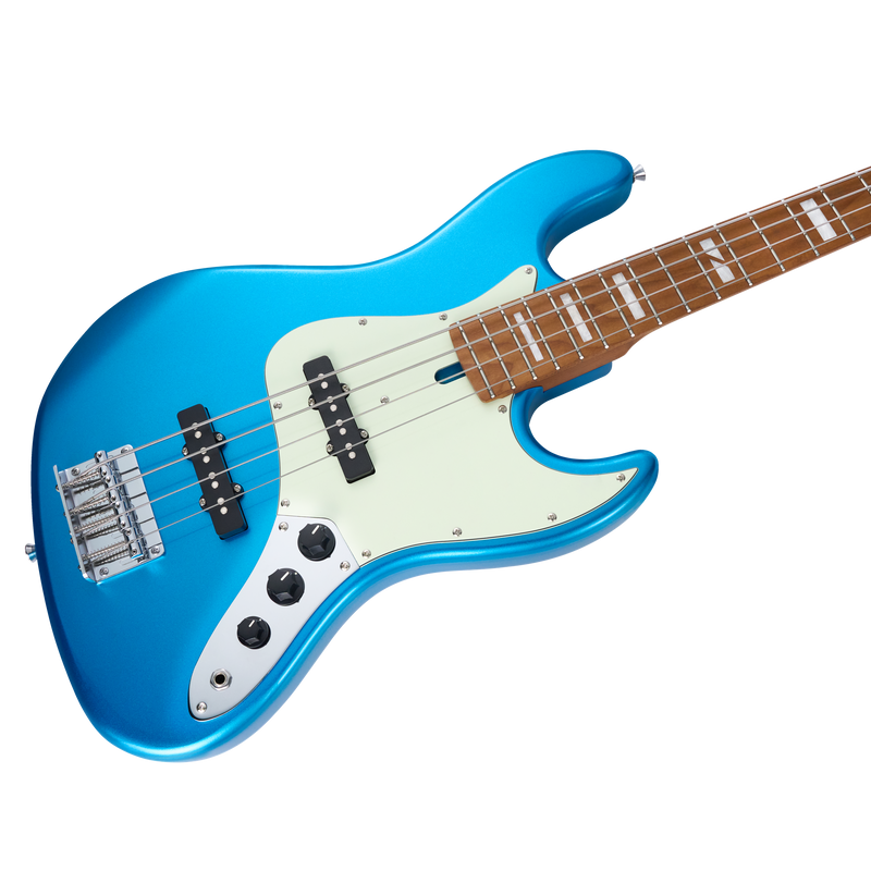 -MOOER MBJ410 JZ-STYLE ELECTRIC BASS GUITAR (METAL BLUE)-Living Music