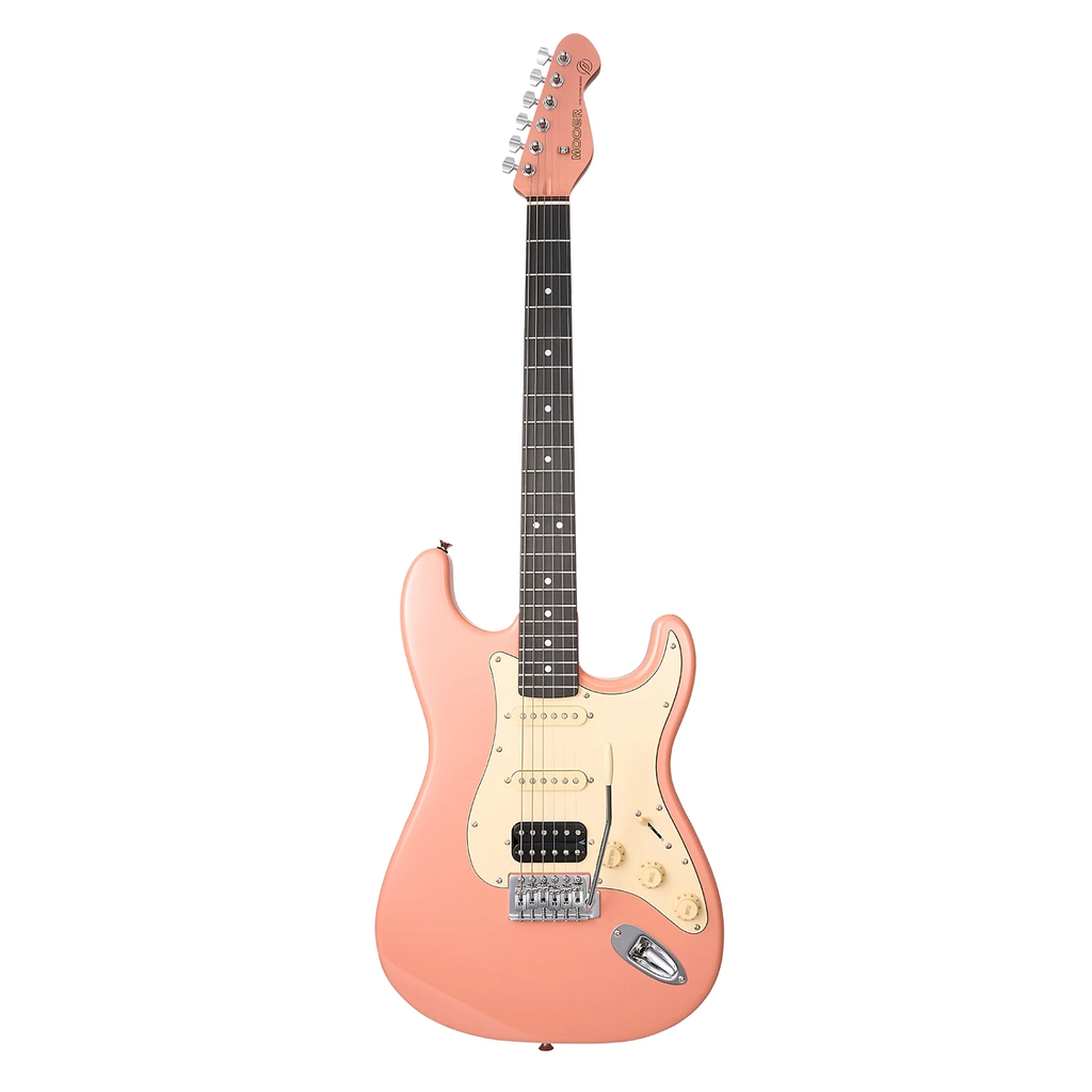 -MOOER MSC10 ELITE ST-STYLE ELECTRIC GUITAR (FLAMINGO PINK)-Living Music