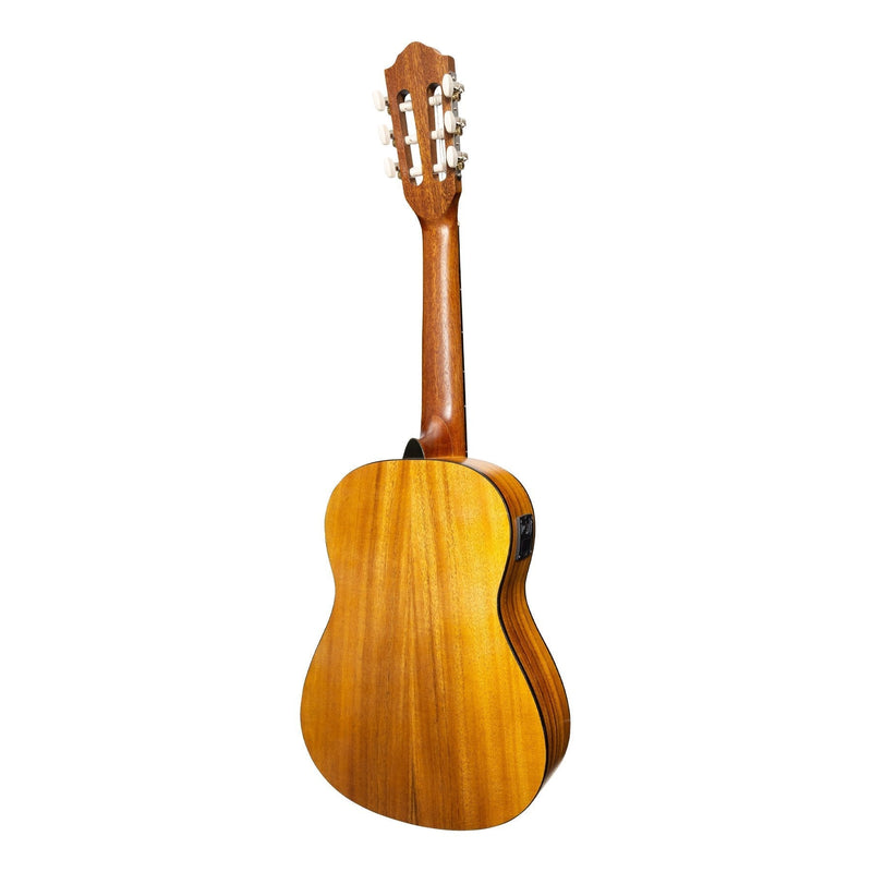 -Martinez 1/2 Size Student Classical Guitar Pack with Built In Tuner (Koa)-Living Music