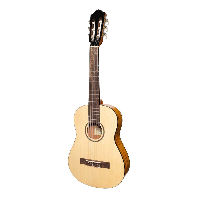 -Martinez 1/2 Size Student Classical Guitar Pack with Built In Tuner (Spruce/Koa)-Living Music