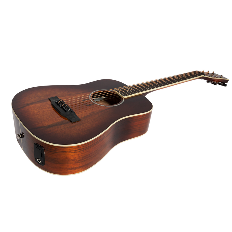 MBT-31D-ABB-Martinez '31 Series' Daowood Acoustic-Electric Babe Traveller Guitar (African Brownburst)-Living Music