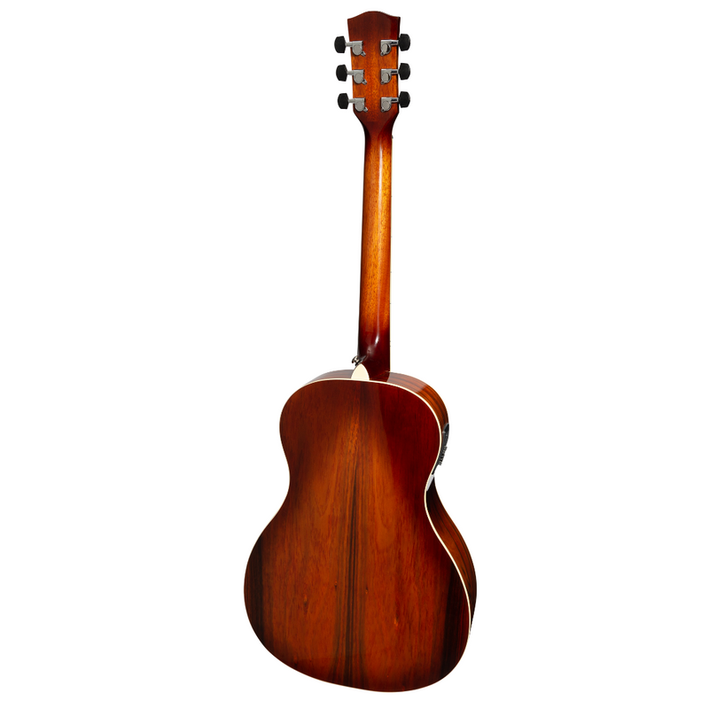 -Martinez '31 Series' Daowood Parlour Acoustic-Electric Guitar (African Brownburst)-Living Music