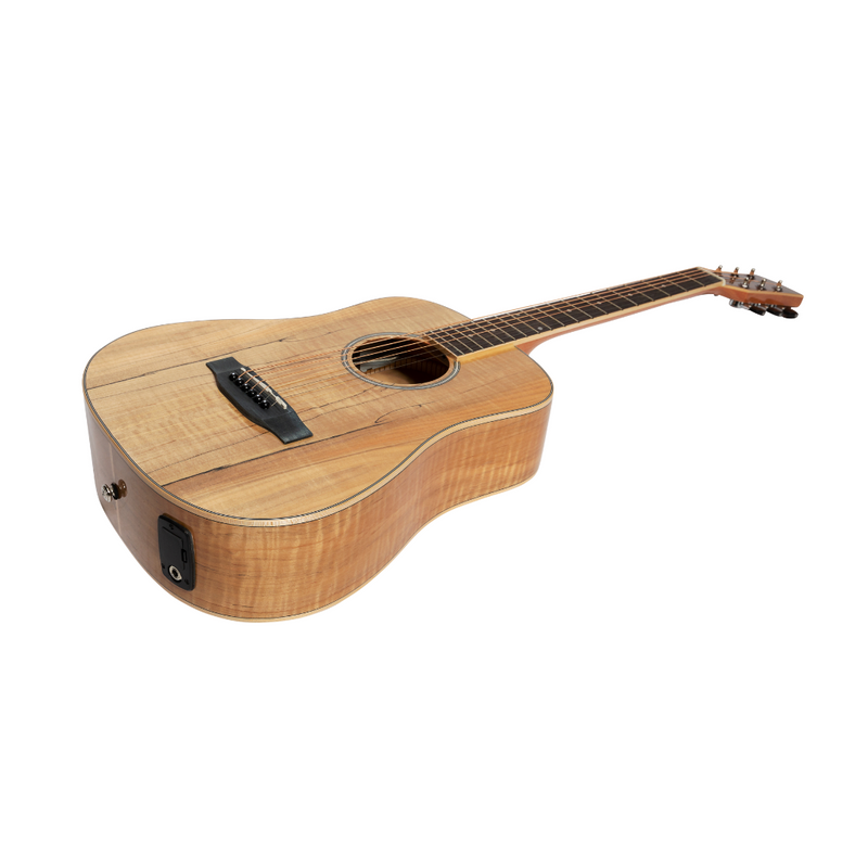 -Martinez '31 Series' Spalted Maple Acoustic-Electric Babe Traveller Guitar (Natural Gloss)-Living Music