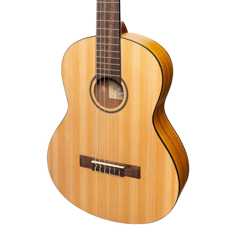 -Martinez 3/4 Size Student Classical Guitar Pack with Built In Tuner (Spruce/Koa)-Living Music
