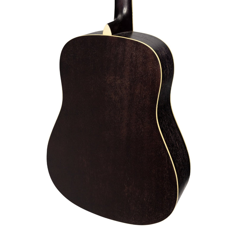 MD-41-BLK-Martinez '41 Series' Dreadnought Acoustic Guitar (Black)-Living Music