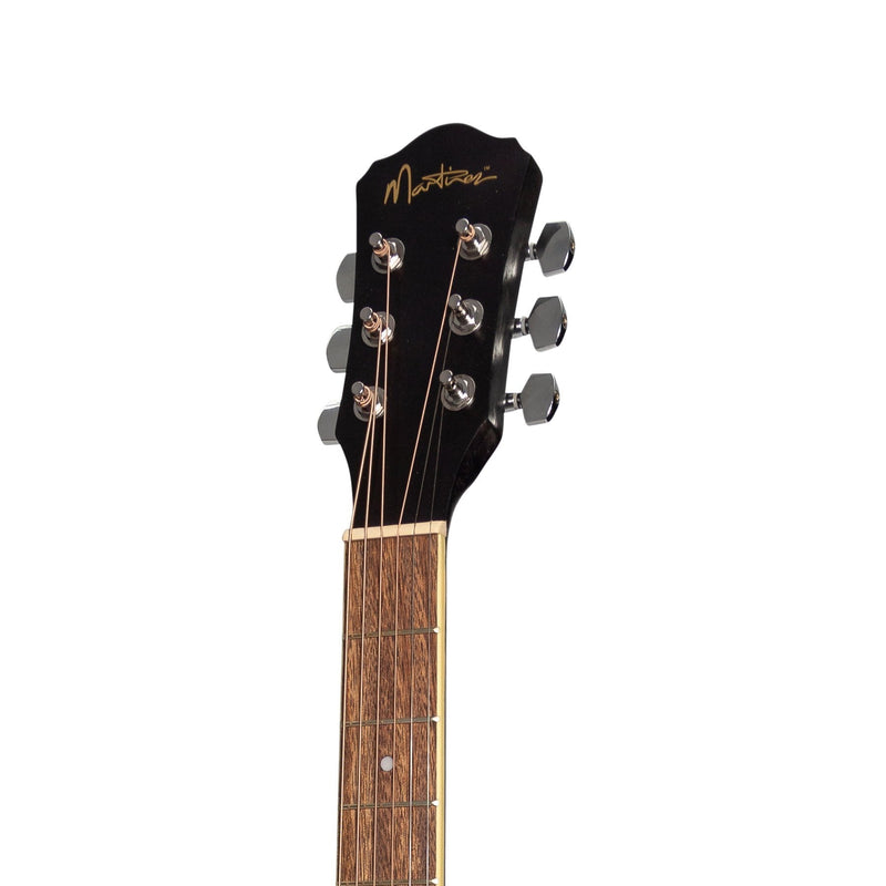 -Martinez '41 Series' Dreadnought Acoustic Guitar (Black)-Living Music