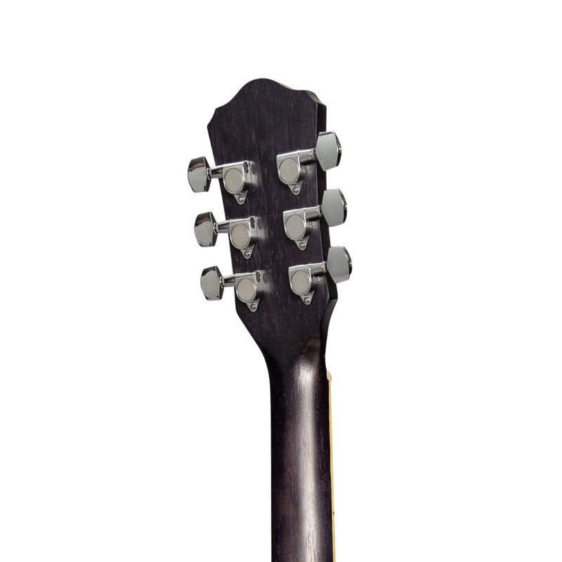 MD-41-BLK-Martinez '41 Series' Dreadnought Acoustic Guitar (Black)-Living Music