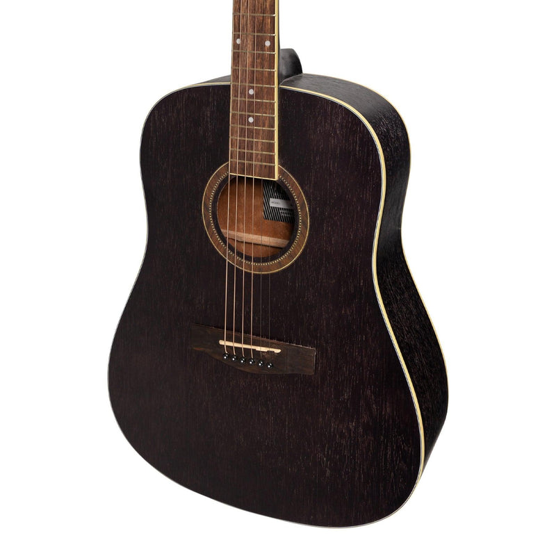 MP-D2-BLK-Martinez '41 Series' Dreadnought Acoustic Guitar Pack (Black)-Living Music