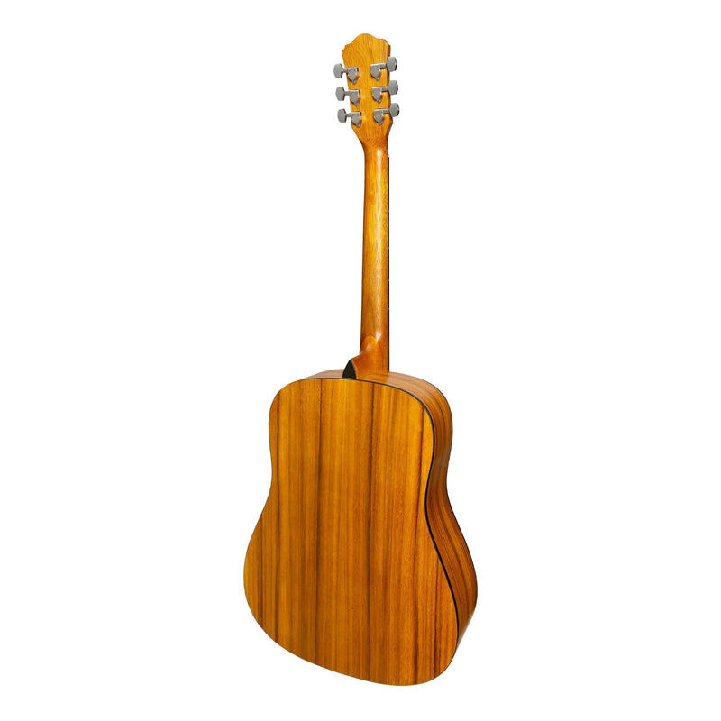 MP-D2T-KOA-Martinez '41 Series' Dreadnought Acoustic Guitar Pack with Built-in Tuner (Koa)-Living Music