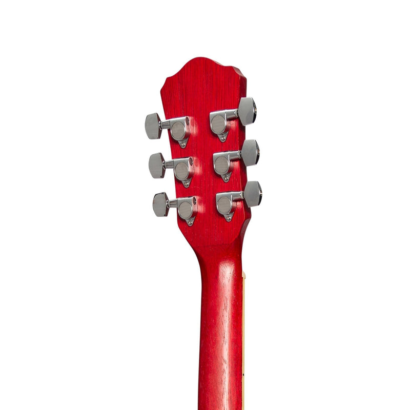 -Martinez '41 Series' Dreadnought Acoustic Guitar (Strawberry Pink)-Living Music