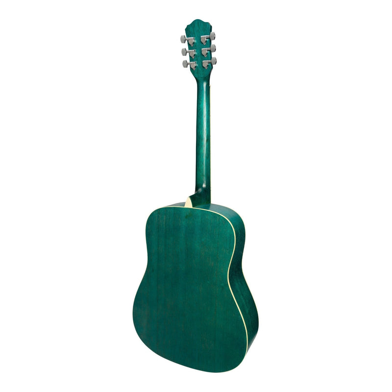 -Martinez '41 Series' Dreadnought Acoustic Guitar (Teal Green)-Living Music