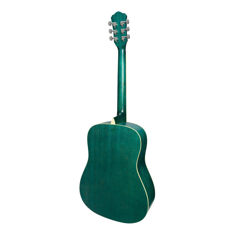 MD-41-TGR-Martinez '41 Series' Dreadnought Acoustic Guitar (Teal Green)-Living Music