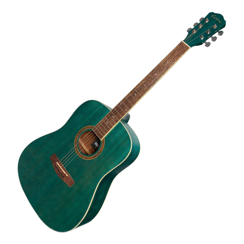 -Martinez '41 Series' Dreadnought Acoustic Guitar (Teal Green)-Living Music