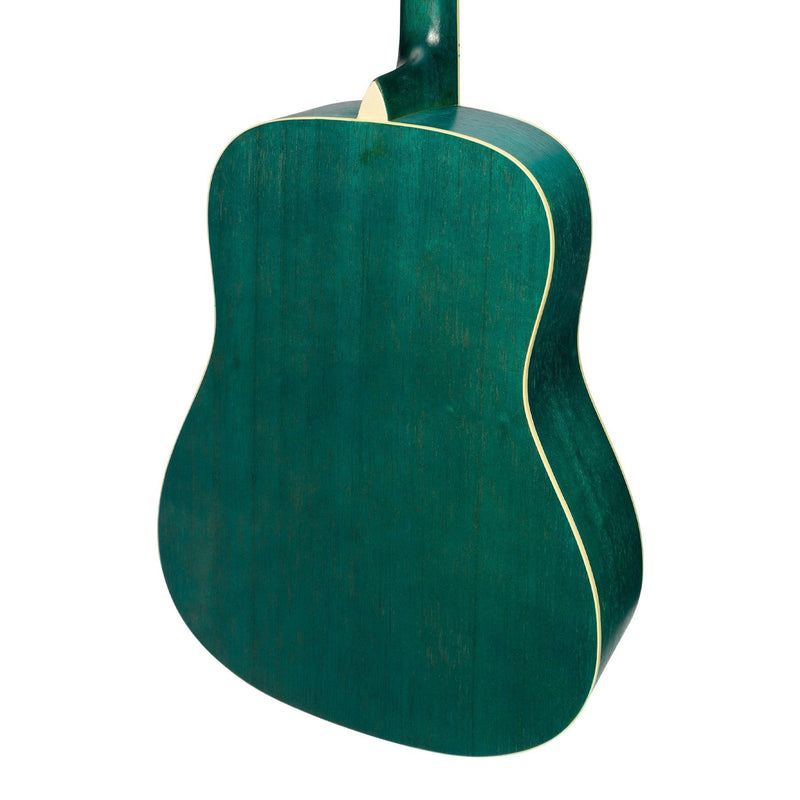 MD-41-TGR-Martinez '41 Series' Dreadnought Acoustic Guitar (Teal Green)-Living Music