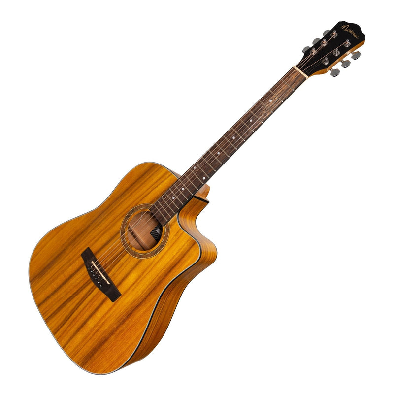 MDC-41-KOA-Martinez '41 Series' Dreadnought Cutaway Acoustic-Electric Guitar (Koa)-Living Music