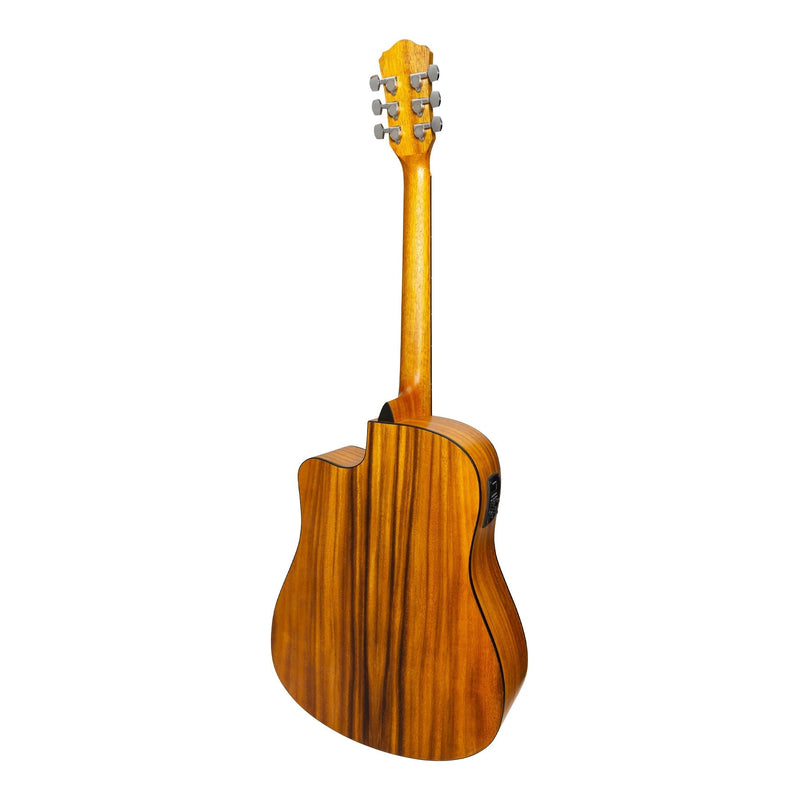 -Martinez '41 Series' Dreadnought Cutaway Acoustic-Electric Guitar Pack (Koa)-Living Music