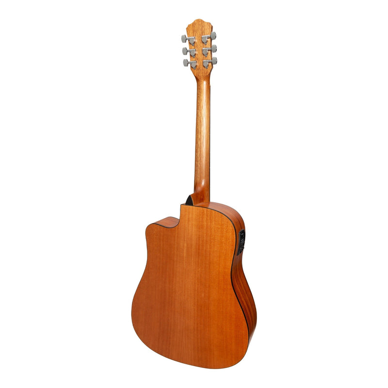 -Martinez '41 Series' Dreadnought Cutaway Acoustic-Electric Guitar Pack (Mahogany)-Living Music