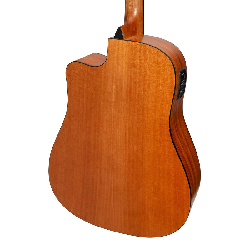 -Martinez '41 Series' Dreadnought Cutaway Acoustic-Electric Guitar Pack (Mahogany)-Living Music