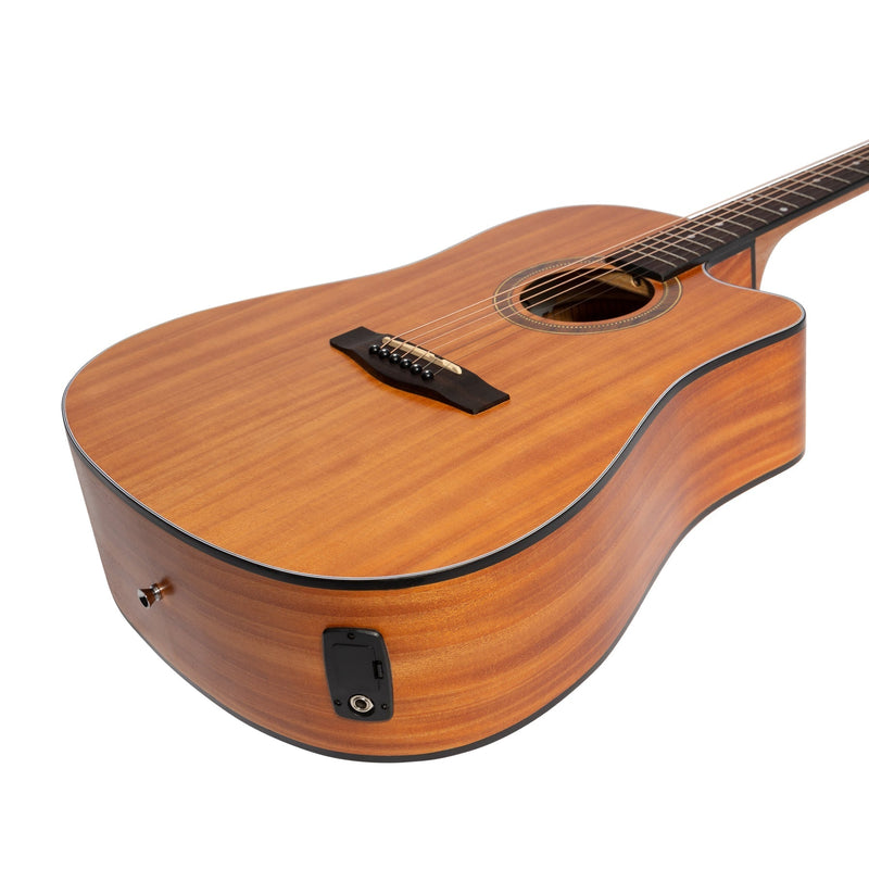 -Martinez '41 Series' Dreadnought Cutaway Acoustic-Electric Guitar Pack (Mahogany)-Living Music