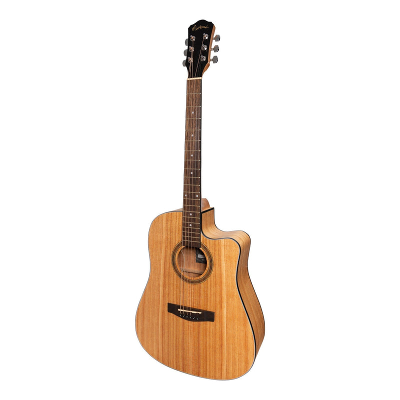 -Martinez '41 Series' Dreadnought Cutaway Acoustic-Electric Guitar Pack (Mindi-Wood)-Living Music