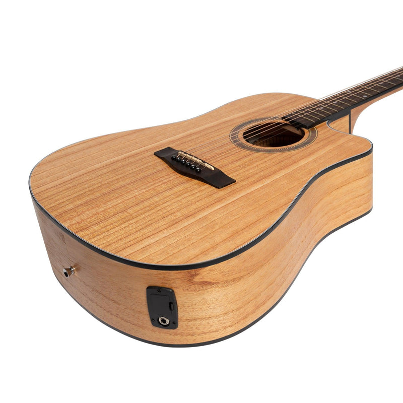 -Martinez '41 Series' Dreadnought Cutaway Acoustic-Electric Guitar Pack (Mindi-Wood)-Living Music