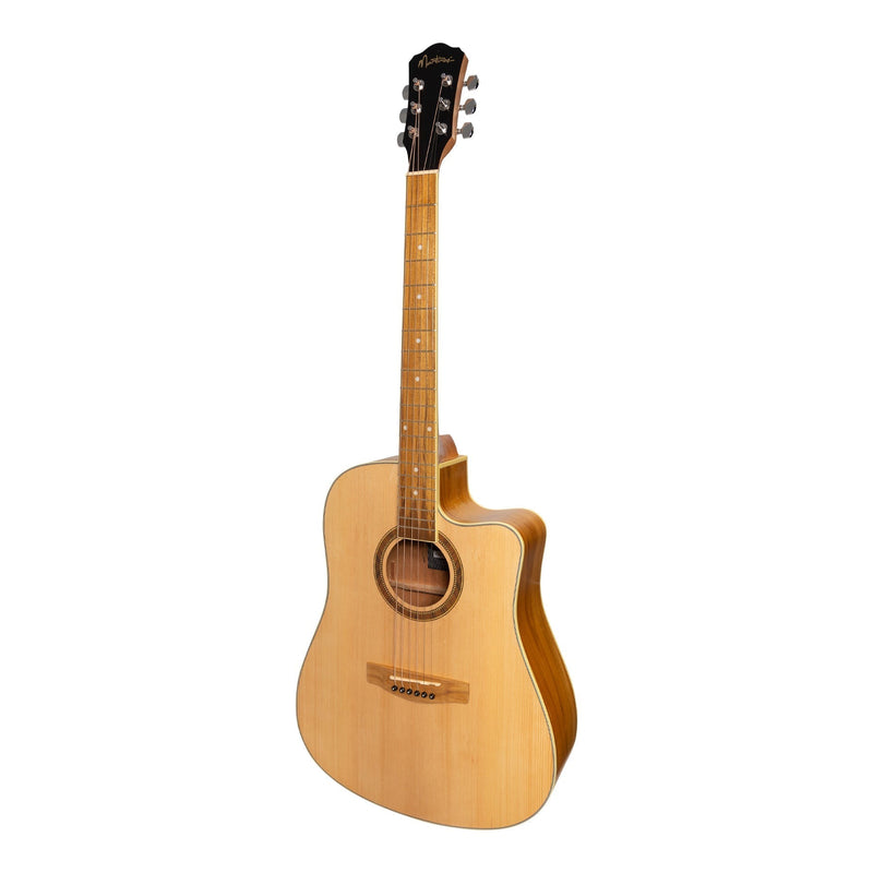-Martinez '41 Series' Dreadnought Cutaway Acoustic-Electric Guitar Pack (Spruce/Jati-Teakwood)-Living Music