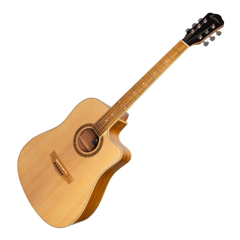 -Martinez '41 Series' Dreadnought Cutaway Acoustic-Electric Guitar Pack (Spruce/Jati-Teakwood)-Living Music