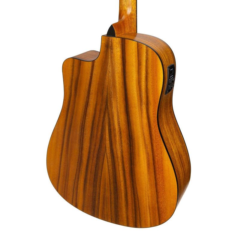 -Martinez '41 Series' Dreadnought Cutaway Acoustic-Electric Guitar Pack (Spruce/Koa)-Living Music