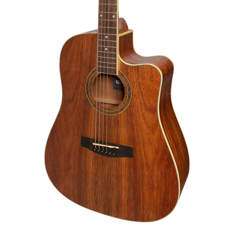 MDC-41-RWD-Martinez '41 Series' Dreadnought Cutaway Acoustic-Electric Guitar (Rosewood)-Living Music