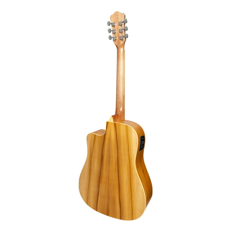 -Martinez '41 Series' Dreadnought Cutaway Acoustic-Electric Guitar (Spruce/Jati-Teakwood)-Living Music