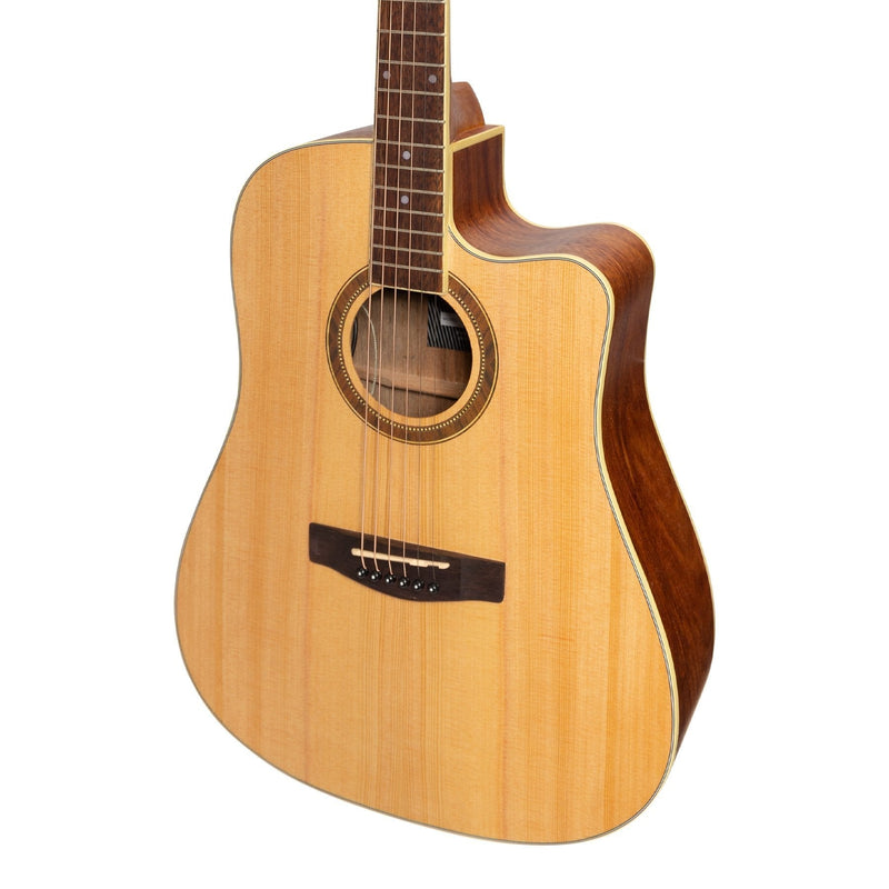 MDC-41-SR-Martinez '41 Series' Dreadnought Cutaway Acoustic-Electric Guitar (Spruce/Rosewood)-Living Music