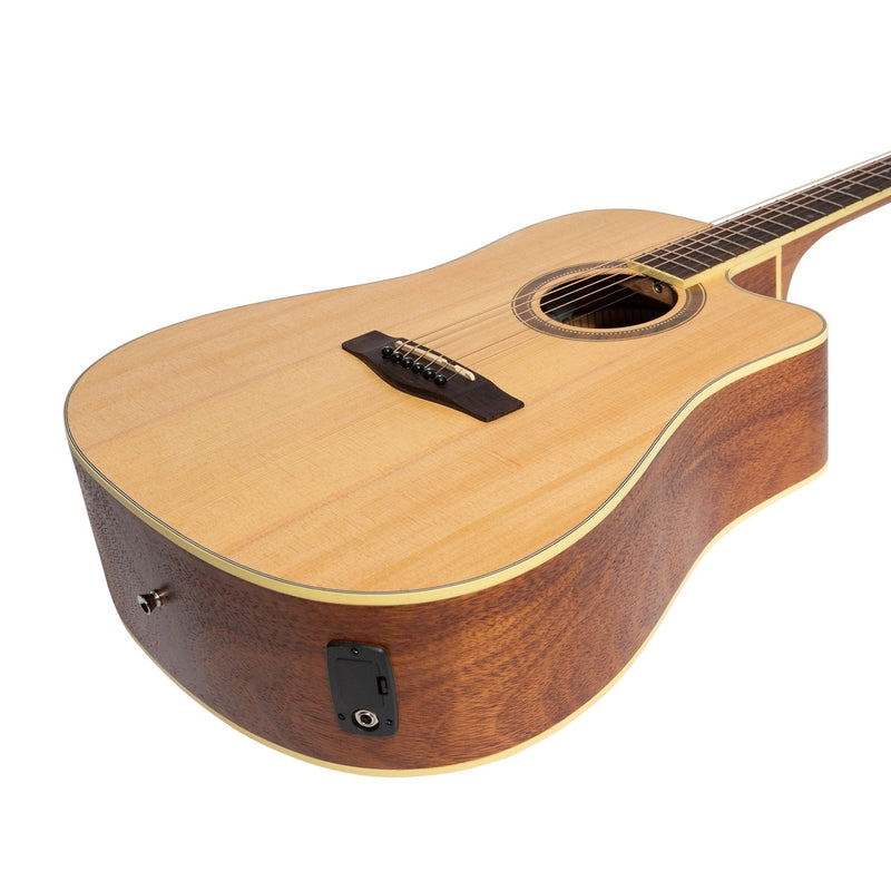 MDC-41-SR-Martinez '41 Series' Dreadnought Cutaway Acoustic-Electric Guitar (Spruce/Rosewood)-Living Music