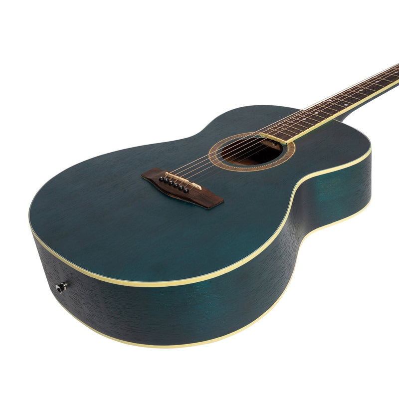 MF-41-BLU-Martinez '41 Series' Folk Size Acoustic Guitar (Blue)-Living Music